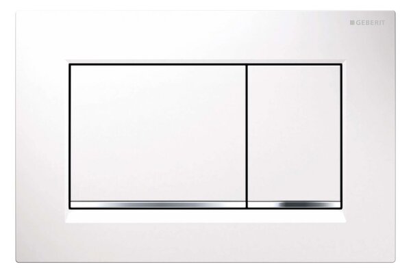 Geberit Sigma20 buton de spălare pentru WC crom lucios-alb 115.883.KJ.1