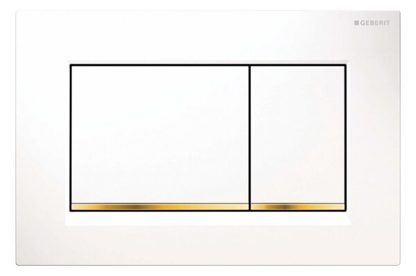Geberit Sigma20 buton de spălare pentru WC alb-auriu 115.883.KK.1