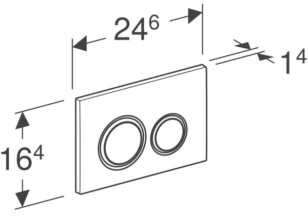 Geberit Sigma50 buton de spălare pentru WC crom lucios-alb 115.884.SI.1