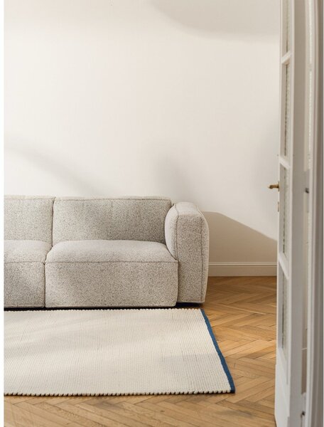 Covor albastru/bej țesut manual din lână 170x240 cm Lenu – noo.ma
