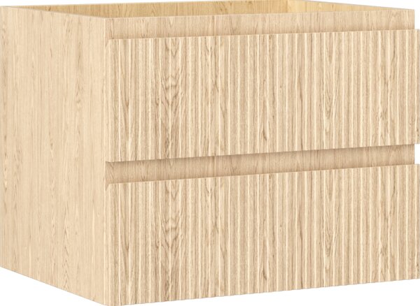 Mexen Rivel dulap baie pentru lavoar 60 cm, 2 sertare, riflat, stejar - 91A20-06047-2-BFF81