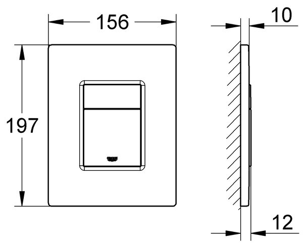 Grohe Skate buton de spălare pentru WC Hard Graphite 38732A00