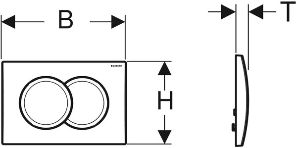 Geberit Delta buton de spălare pentru WC crom mat 115.107.46.1