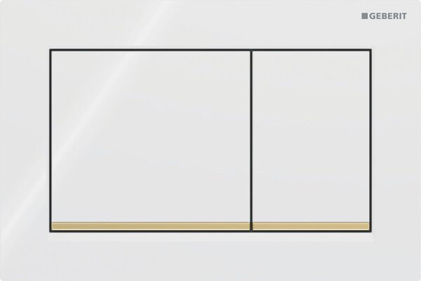 Geberit Omega20 buton de spălare pentru WC alb-auriu 115.080.KK.1