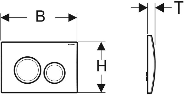 Geberit Delta20 buton de spălare pentru WC crom mat 115.127.46.1