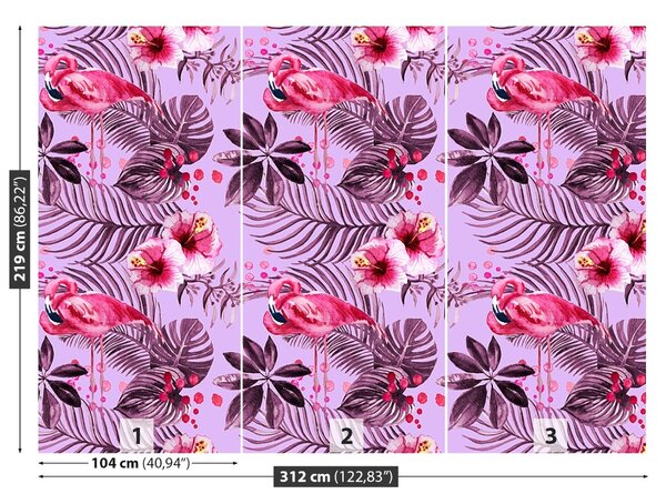 Fototapet Flamingos Frunze
