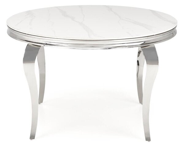 Masă Houston 1813, Marmură albă, Argint, 76cm, 47.4 kg