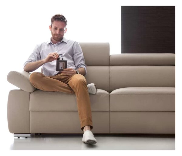 Canapea extensibila cu sezlong Zoom textil