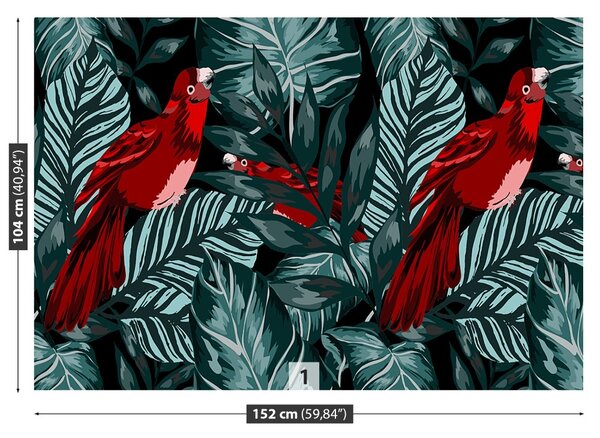 Fototapet frunze Parrot