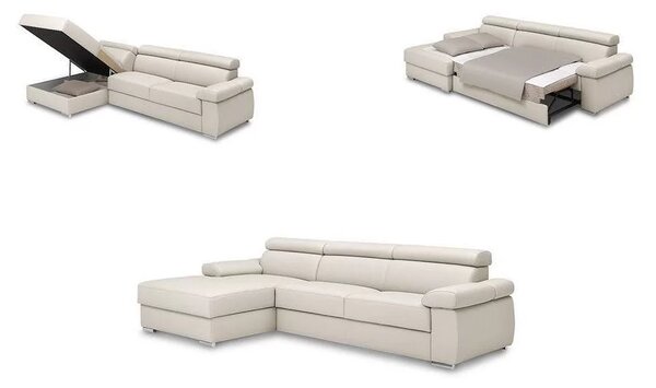 Canapea extensibila cu sezlong Zoom textil