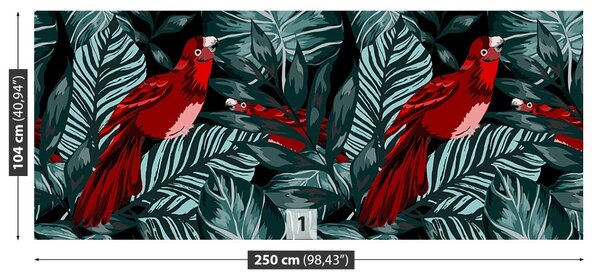Fototapet frunze Parrot
