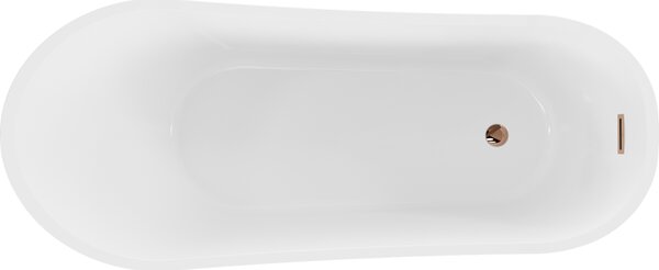 Mexen Alta, cadă de sine stătătoare 170 x 75 cm, alb, preaplin auriu roz, 52141707500-60