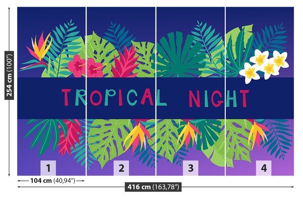 Fototapet tropical noapte