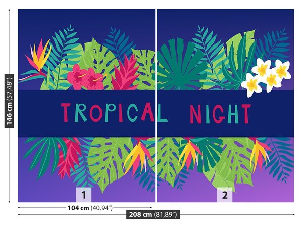 Fototapet tropical noapte