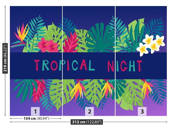 Fototapet tropical noapte