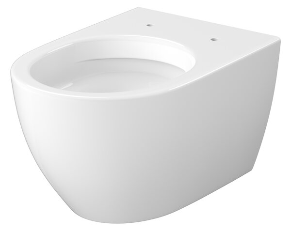Cersanit Zen vas wc cu capac soft-close agăţat fără margine cu spălare turbionară alb lucios S701-719