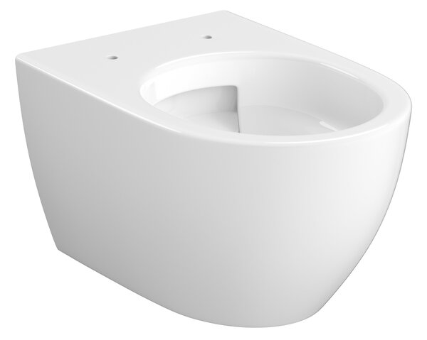 Cersanit Zen vas wc cu capac soft-close agăţat fără margine cu spălare turbionară alb lucios S701-719