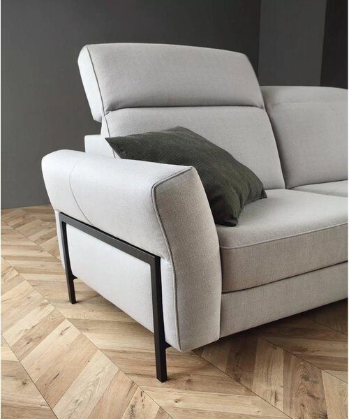 Canapea extensibila cu sezlong Mellow din piele