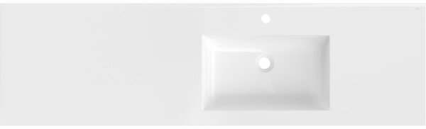 Mexen Otis chiuvetă încastrată în blat dreapta 161 x 46,5 cm, alb lucios - 25181600P