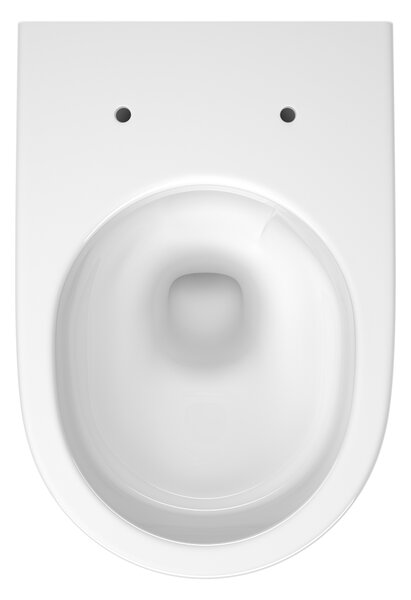 Cersanit Zen vas wc cu capac soft-close agăţat fără margine cu spălare turbionară alb lucios S701-719