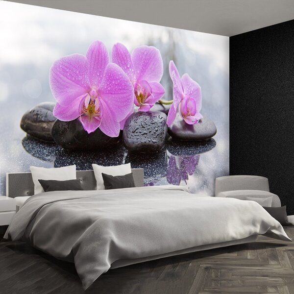 Fototapet Orchid Stones
