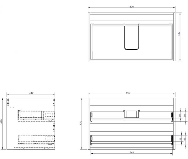 Mexen Rivel, mobilier baie 120 cm cu lavoar dreapta Vela, 2S, 1D, canelat, alb mat, 91A23-12047-3-BBFFF01-W23P01