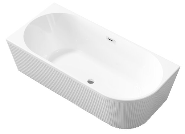 Invena Glamour cadă de colț 170x80 cm ovală alb AN-02-11L