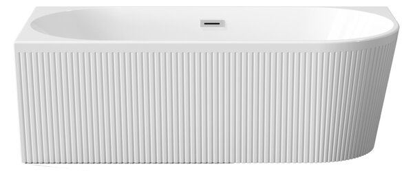 Invena Glamour cadă de colț 170x80 cm ovală alb AN-02-11L