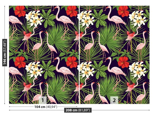 Fototapet Plante Flamingos
