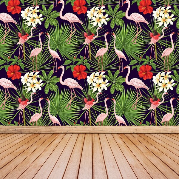 Fototapet Plante Flamingos