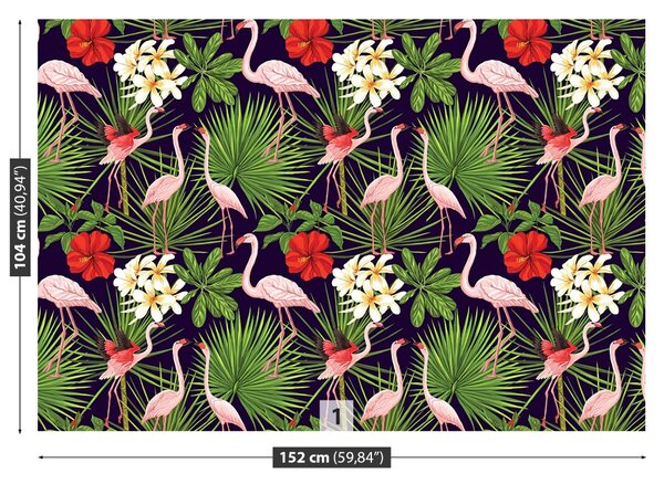 Fototapet Plante Flamingos
