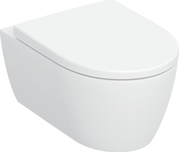 Geberit iCon vas wc cu capac soft-close agăţat fără margine cu spălare turbionară alb lucios 503.046.00.1