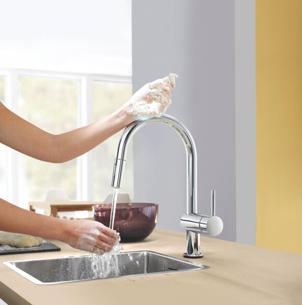 Grohe Minta baterie bucătărie pe picior StarLight Chrome 31358002