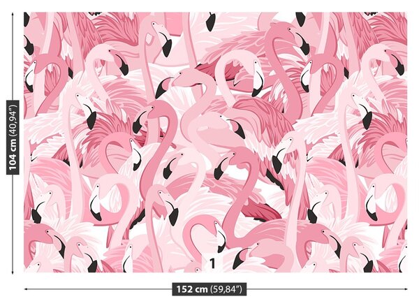 Fototapet roz flamingo