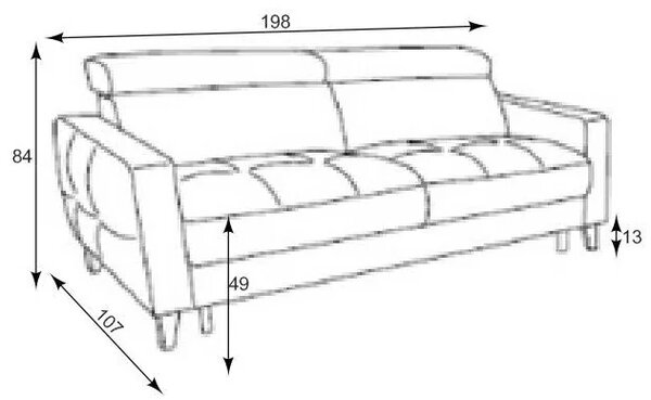 Canapea extensibila rabatabila Goya textil