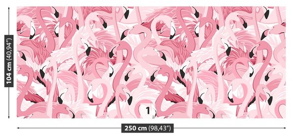 Fototapet roz flamingo