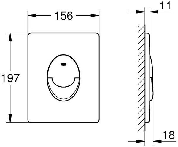 Grohe Start buton de spălare pentru WC negru 38964KV0