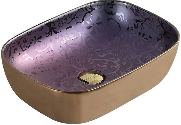 Mexen Rita chiuvetă deasupra blatului 45 x 32 cm, violet - 21084557