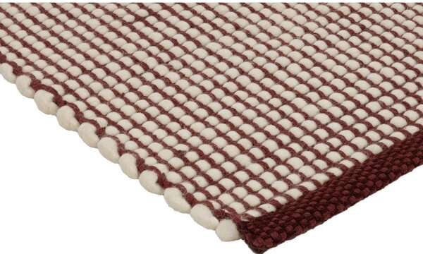 Covor burgundy/în culoare naturală țesut manual din lână 140x200 cm Talo – noo.ma