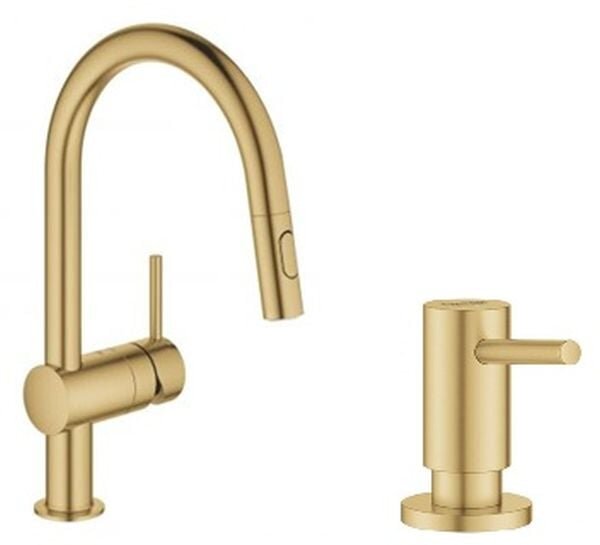 Set baterie bucătărie Grohe Minta 32321GN2, dozator de lichid Grohe Cosmopolitan 40535GN0