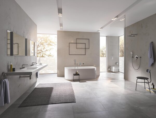 Grohe Rainshower cap de duș cu braț 31x31 cm rotund Brushed Hard Graphite 26066AL0