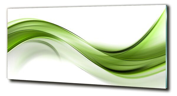 Tablou sticlă undă verde