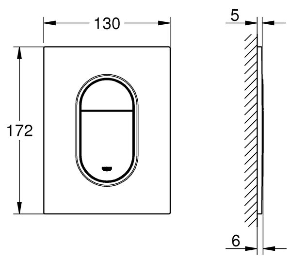Grohe Arena Cosmopolitan S buton de spălare pentru WC auriu 37624GL0