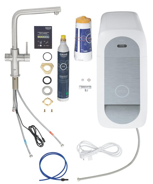 Grohe Blue baterie de bucatarie cu filtru pe picior SuperSteel 31454DC1