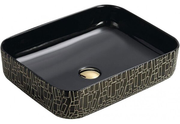 Mexen Lorita lavoar pe blat 51 x 39 cm, negru/auriu - 22135163