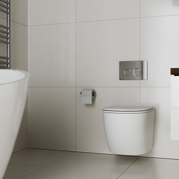 Hagser Beno vas wc cu capac soft-close agăţat fără margine alb HGR13000042