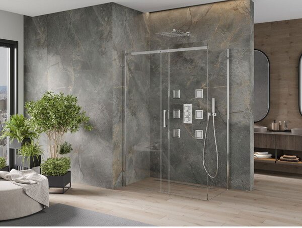 Mexen Omega cabină de duș culisantă 160 x 90 cm, transparentă, crom - 825-160-090-01-00
