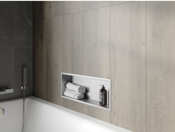 Mexen X-Wall-R raft de perete cu flanșă 60 x 20 cm, inox - 1910602010
