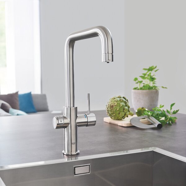Grohe Blue set starter cu baterie bucătărie pe picior SuperSteel 31456DC1
