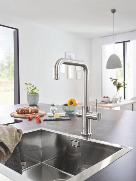 Grohe Blue set starter cu baterie bucătărie pe picior SuperSteel 31456DC1